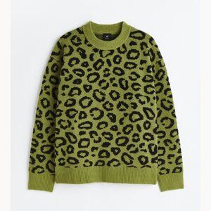 oversized leopard print sweater h&m